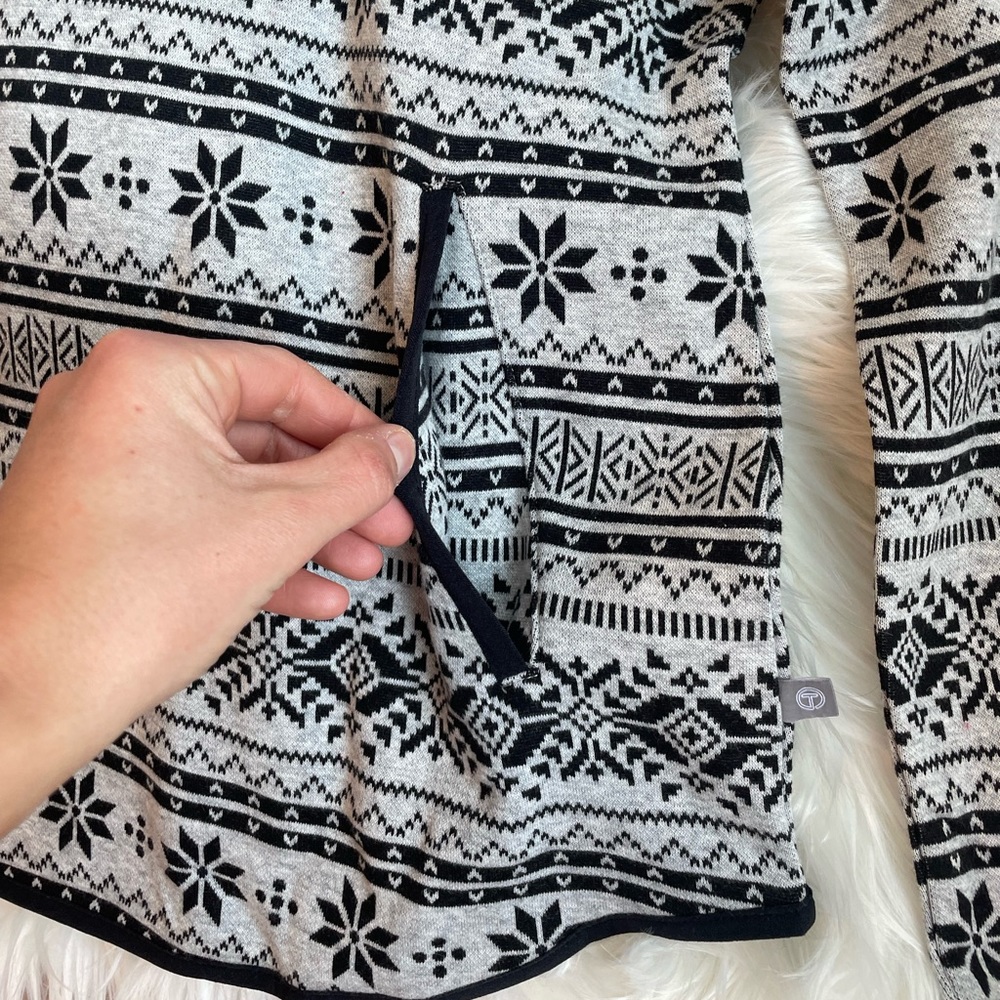 Talbots Split Neck Pullover- Winter Wonderland Fa… - image 3